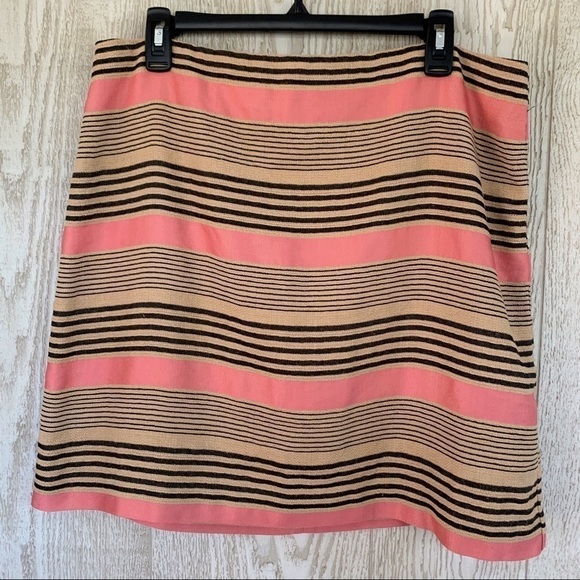 𝅺ANN TAYLOR LOFT Linen Blend Striped Skirt - Picture 5 of 7
